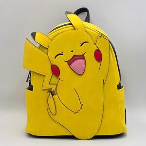 Loungefly Pokemon Pikachu Smiling Mini Backpack New